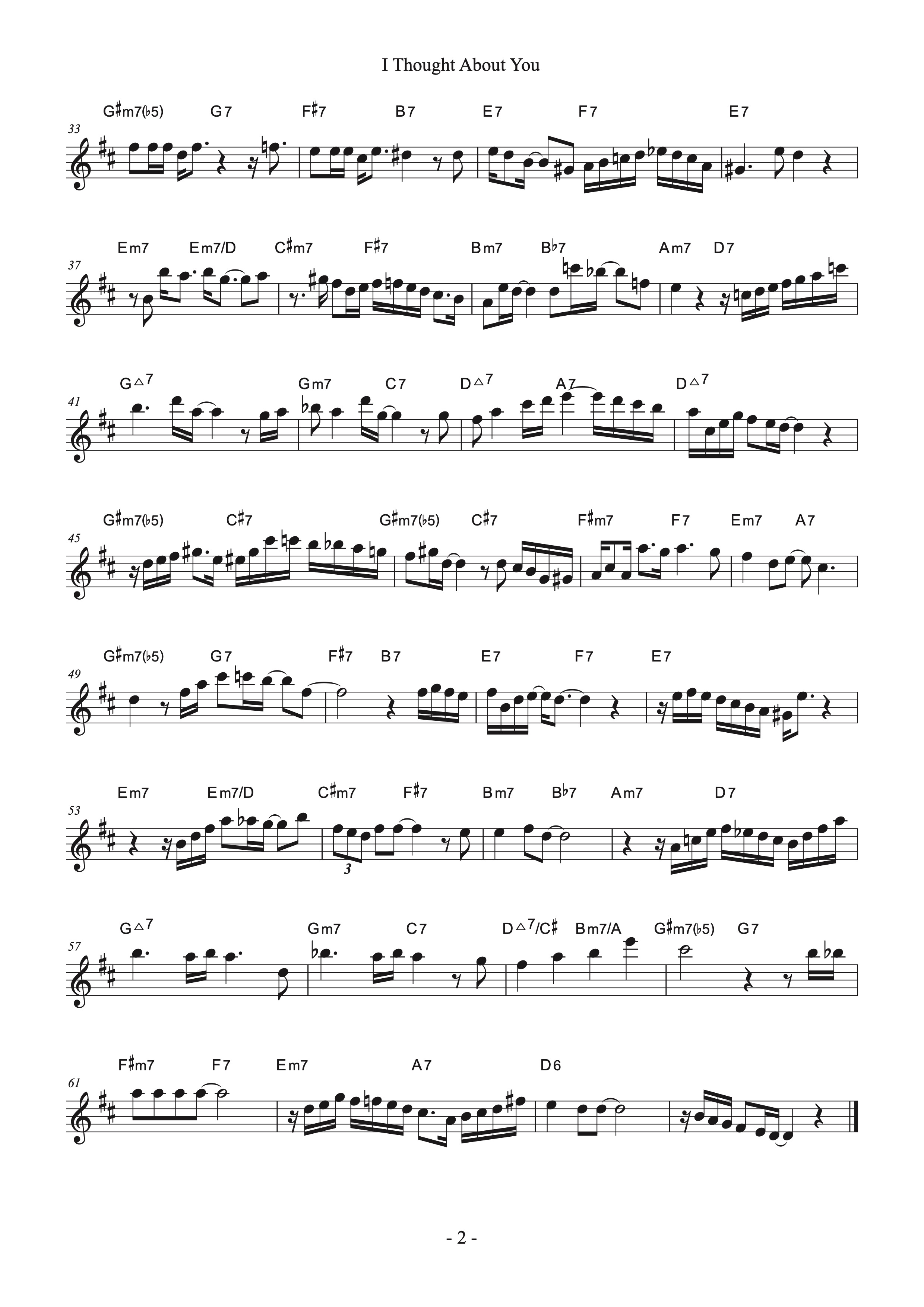 I Thought About You」でのソロ例 | Katsu's SAXWORLD