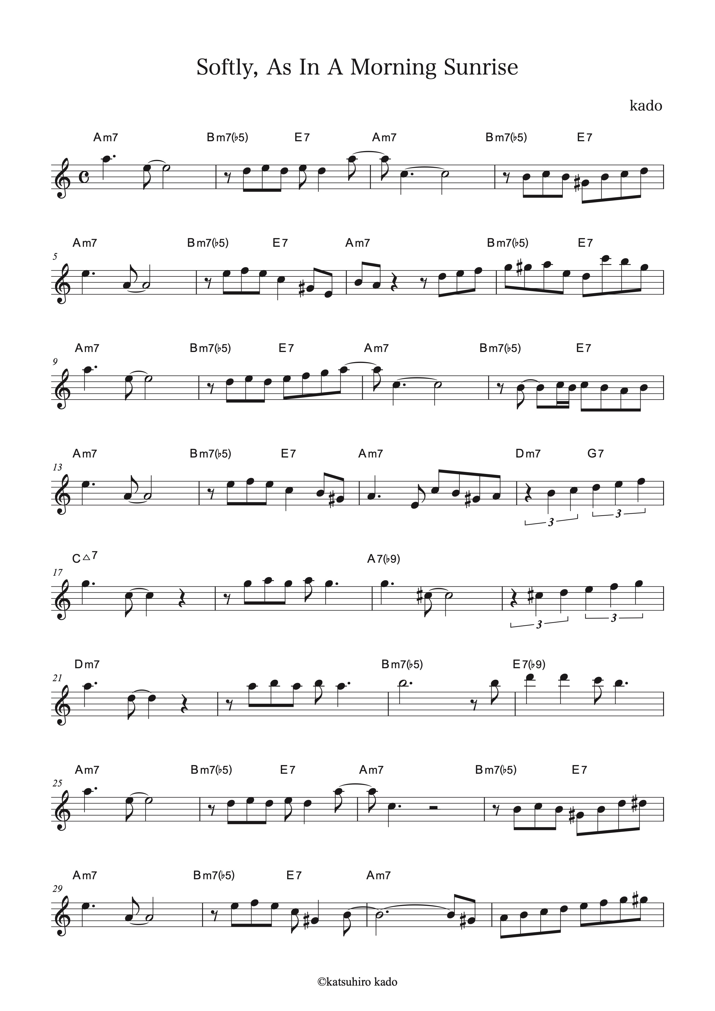 Softly, As In A Morning Sunrise」でのソロ例（Ver.3