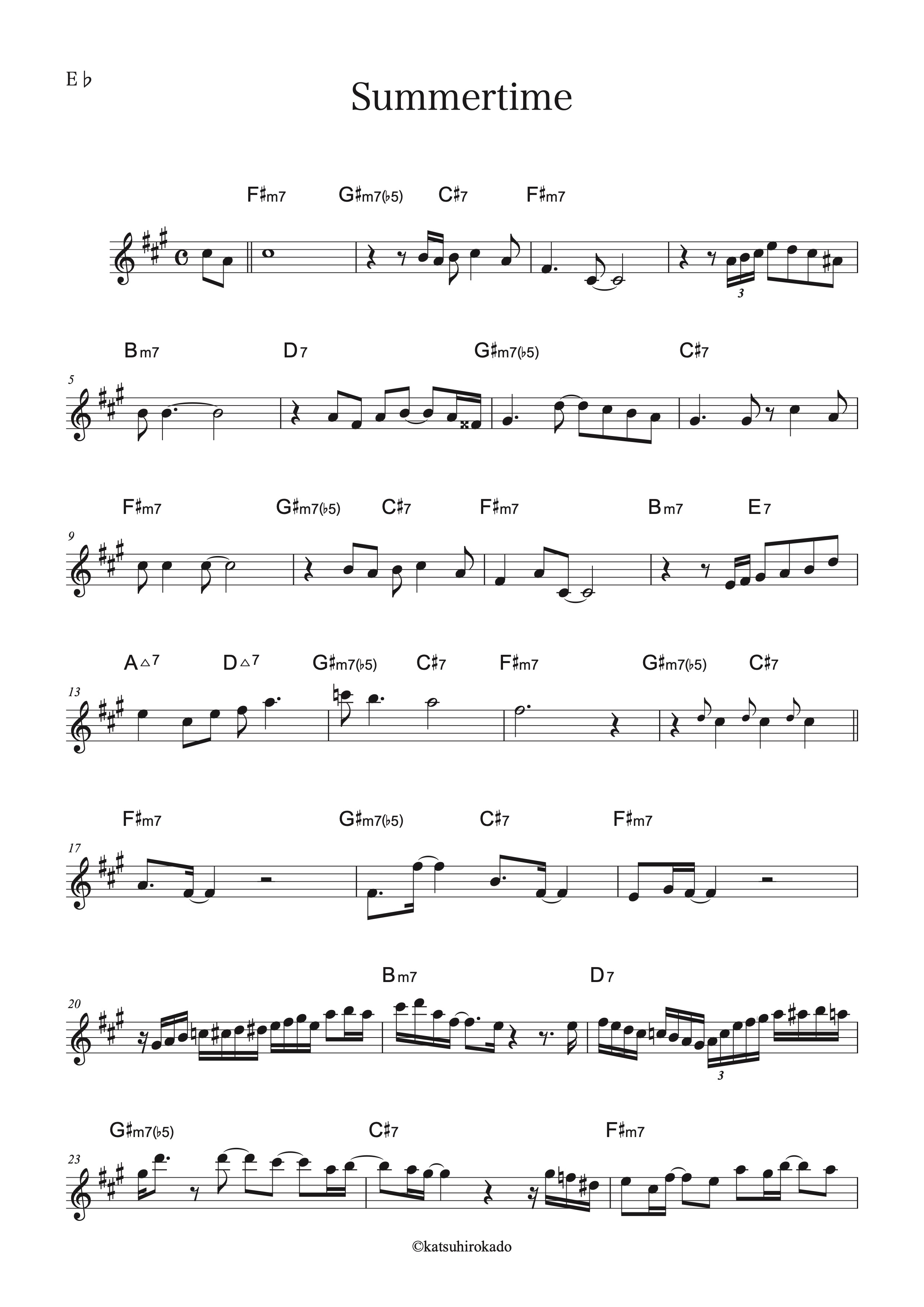 ブルース ＣＤ付/エ-・ティ-・エヌ（楽譜） Bye Bye Blackbirdコード進行でのソロ例 | Katsu's SAXWORLD